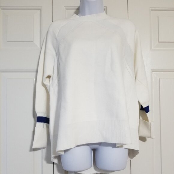 Mango Oversize Long Sleeve Crew Neck Sweater Crude Size US S NWT - Picture 1 of 4